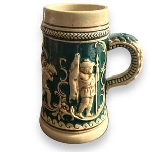 Antique Small German Beer Stein, 4” Tall